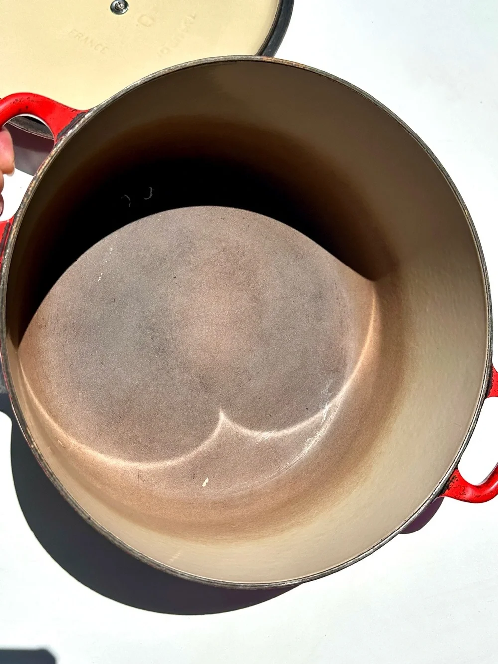 Le Creuset #28 7.25 Qt Red Enameled Cast Iron Dutch Oven - Cerise